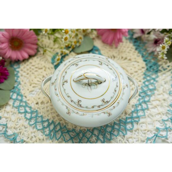 Noritake China 5404 Esquire Sugar Bowl & Creamer Set - Picture 6 of 10